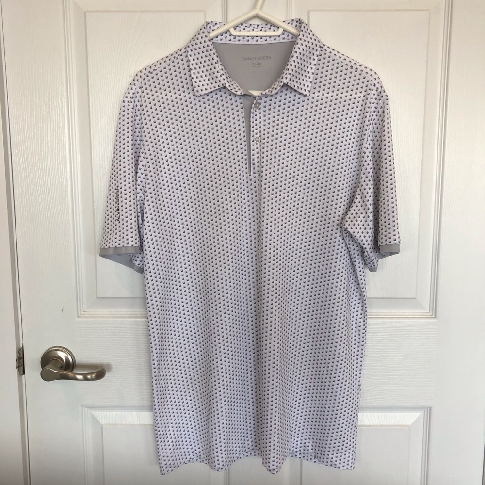 Galvin Green golf polo shirt geometric print short sleeve Size XL